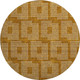8' Terra Cotta And Ivory Geometric Washable Round Rug With UV Protection