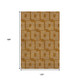10' X 14' Terra Cotta And Ivory Geometric Washable Area Rug With UV Protection