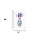 24" x 16" Blue and White Life Floral Vase Canvas Wall Art