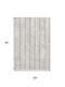 3' X 5' Ivory And Beige Striped Washable Area Rug With UV Protection
