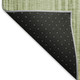 3' X 5' Artichoke Green And Ivory Striped Washable Area Rug With UV Protection