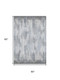 8' X 10' Gray And Silver Striped Washable Area Rug With UV Protection