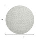 8' Ivory And Beige Floral Washable Round Rug With UV Protection