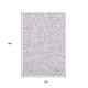 10' X 14' Lavender And Ivory Floral Washable Area Rug With UV Protection