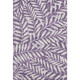 5' X 8' Purple And Ivory Floral Washable Area Rug With UV Protection