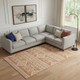 10' X 14' Copper And Ivory Southwestern Washable Area Rug With UV Protection