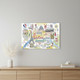 Fun Illustrated Paris Map Unframed Print Wall Art