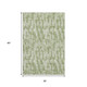 3' X 5' Green And Ivory Tribal Washable Area Rug With UV Protection
