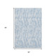 5' X 8' Sky Blue And Ivory Tribal Washable Area Rug With UV Protection