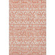 3' X 5' Coral And Beige Southwestern Washable Area Rug With UV Protection