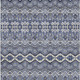 5' X 8' Denim Blue And Silver Moroccan Washable Area Rug With UV Protection