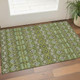 3' X 5' Olive Green And Beige Moroccan Washable Area Rug With UV Protection