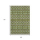 9' X 12' Olive Green And Beige Moroccan Washable Area Rug With UV Protection