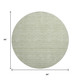 8' Artichoke Green And Ivory Abstract Geometric Washable Round Rug With UV Protection
