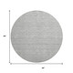8' Gray And Ivory Abstract Geometric Washable Round Rug With UV Protection