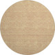 8' Orange And Ivory Abstract Geometric Washable Round Rug With UV Protection