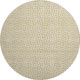 8' Gold And Ivory Geometric Washable Round Rug With UV Protection