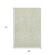 9' X 12' Artichoke Green And Ivory Floral Washable Area Rug With UV Protection
