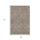 9' X 12' Brown And Beige Floral Washable Area Rug With UV Protection