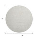 8' Ivory And Beige Floral Washable Round Rug With UV Protection