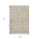 5' X 8' Taupe And Beige Floral Washable Area Rug With UV Protection