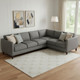 9' X 12' Ivory And Beige Abstract Geometric Washable Area Rug With UV Protection