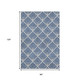 8' X 10' Navy Blue And Ivory Abstract Geometric Washable Area Rug With UV Protection