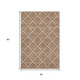 3' X 5' Rust And Beige Abstract Geometric Washable Area Rug With UV Protection