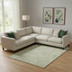 9' X 12' Artichoke Green And Ivory Abstract Geometric Washable Area Rug With UV Protection