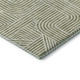 10' X 14' Artichoke Green And Ivory Abstract Geometric Washable Area Rug With UV Protection