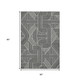 5' X 8' Black And Ivory Abstract Geometric Washable Area Rug With UV Protection