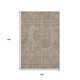 9' X 12' Brown And Ivory Abstract Geometric Washable Area Rug With UV Protection
