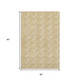 5' X 8' Gold And Ivory Abstract Geometric Washable Area Rug With UV Protection