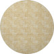 8' Gold And Ivory Abstract Geometric Washable Round Rug With UV Protection