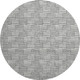 8' Gray And Ivory Abstract Geometric Washable Round Rug With UV Protection