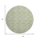 8' Green And Ivory Abstract Geometric Washable Round Rug With UV Protection