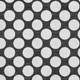 3' X 5' Black And White Polka Dot Washable Area Rug With UV Protection
