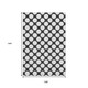 9' X 12' Black And White Polka Dot Washable Area Rug With UV Protection