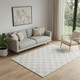 5' X 8' Ivory And Beige Polka Dot Washable Area Rug With UV Protection