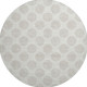 8' Ivory And Beige Polka Dot Washable Round Rug With UV Protection