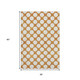 3' X 5' Orange And Ivory Polka Dot Washable Area Rug With UV Protection