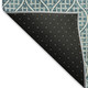 8' X 10' Teal And Ivory Geometric Washable Area Rug With UV Protection