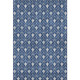 3' X 5' Navy Blue And Gray Geometric Washable Area Rug With UV Protection