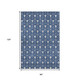 8' X 10' Navy Blue And Gray Geometric Washable Area Rug With UV Protection