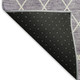 8' Lavender And Ivory Geometric Washable Round Rug With UV Protection