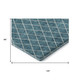 8' X 10' Teal And Ivory Geometric Washable Area Rug With UV Protection