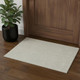3' X 5' Beige And Ivory Geometric Washable Area Rug With UV Protection