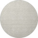 8' Beige And Ivory Geometric Washable Round Rug With UV Protection