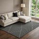 8' X 10' Black And Ivory Geometric Washable Area Rug With UV Protection