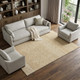 9' X 12' Gold And Ivory Striped Washable Area Rug With UV Protection